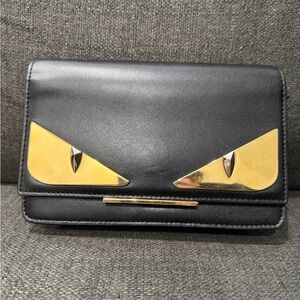 Fendi Black Monster eyes Crossbody Bag